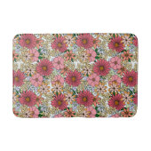 Retro Groovy Floral Daisy Boho Badmat (Voorkant)