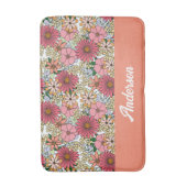Retro Groovy Floral Daisy Boho Badmat (Voorkant Verticaal)