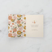 Retro Groovy  Floral Girls Bedankkaart (Binnen)