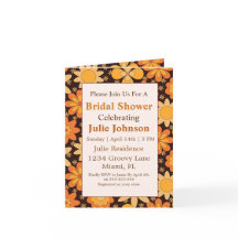 Retro Groovy Floral Oranje geel Vrijgezellenfeest