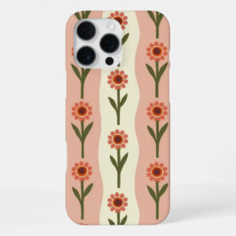 Retro Groovy Floral Phone Case iPhone 16 Pro Max Hoesje