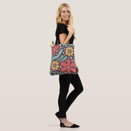 Retro Groovy Floral Tas (Op model)