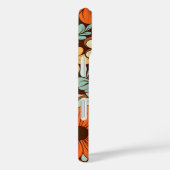Retro Groovy Flowers Bloemen Bruin Geel Sinaasappe Case-Mate iPhone Case (Achterkant / Rechts)