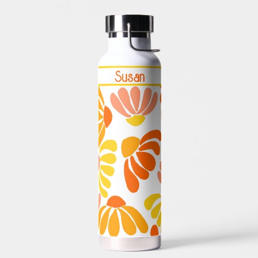 Retro Groovy Flowers Waterfles (Links)