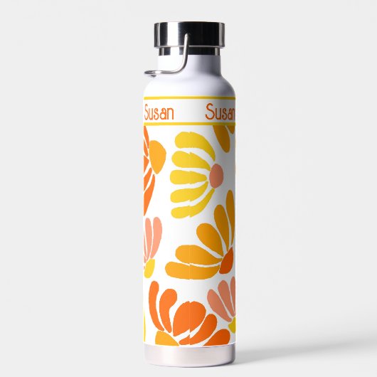 Retro  Groovy Flowers Waterfles (Rechts)