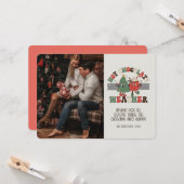 Retro Groovy-foto met kerst, warm chocoladeweer Kaart (Voorkant / Achterkant in situ)