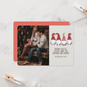 Retro Groovy Foto met kerstcadeautjes Kaart (Voorkant / Achterkant in situ)