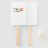 Retro Groovy Friendsgiving Squad Team Turkije Dank Handwaaier (Voorkant en achterkant)