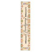 Retro Groovy Friendsgiving Tafel Runner Medium Tafelloper (Voorkant)