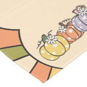 Retro Groovy Friendsgiving Tafel Runner Medium Tafelloper (Hoek)
