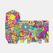 Retro Groovy FUN 60's 60's Love Birthday Party Bedankdoosjes (Uitgevouwen)