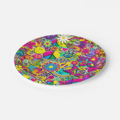 Retro Groovy FUN 60's 60's Love Birthday Party Papieren Bordje (Gekanteld)