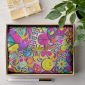 Retro Groovy FUN 60's 60's Love Birthday Party Tissuepapier (Geschenk)