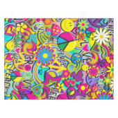 Retro Groovy FUN 60's Jaren Zestig Verjaardagsfees Tafelkleed (Voorkant (Horizontaal))