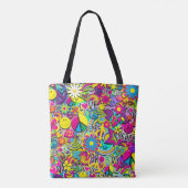Retro Groovy FUN 60's Zestiger Jaren Funky Tote Bag (Achterkant)