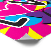 Retro Groovy FUN 60's Zestigjarige Verjaardagsfees Poster (Hoek)