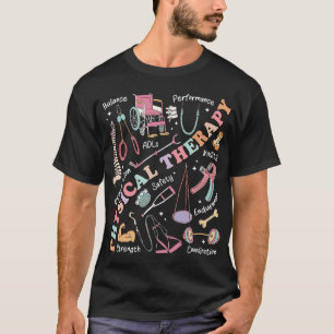 Retro Groovy Fysiotherapie PT Oefening DPT PTA T-shirt