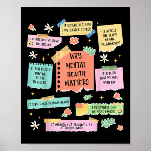 Retro Groovy Geestelijke Gezondheid Herinneringen Poster
