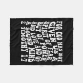 Retro Groovy Geloof 2 Timotheüs 1 7 Want God heeft Fleece Deken (Voorkant (Horizontaal))