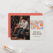 Retro Groovy Gezegden voor kerstmis Kaart (Voorkant / Achterkant in situ)