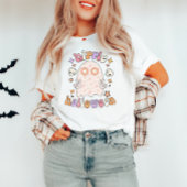 Retro Groovy Ghost Hippie Halloween T-Shirt