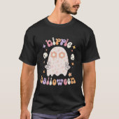 Retro Groovy Ghost Hippie Halloween T-Shirt (Voorkant)