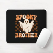 Retro Groovy Ghost Spooky Brother Kostuum Matching Muismat (Met muis)