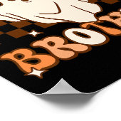 Retro Groovy Ghost Spooky Brother Kostuum Matching Poster (Hoek)