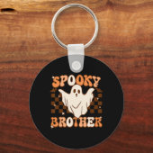 Retro Groovy Ghost Spooky Brother Kostuum Matching Sleutelhanger (Voorkant)