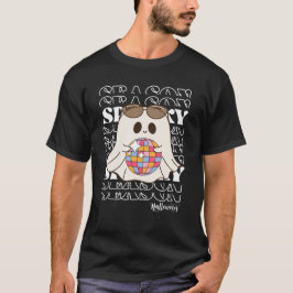 Retro Groovy Ghost Spooky Halloween T-shirt
