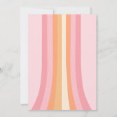 Retro Groovy Girl Baby shower Uitnodiging (Achterkant)