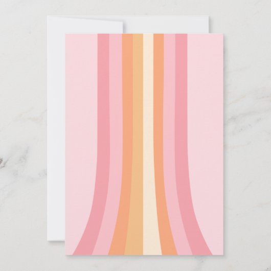 Retro Groovy Girl Baby shower Uitnodiging (Achterkant)