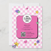 Retro Groovy Girly Pink Beauty Salon prijslijst (Achterkant)