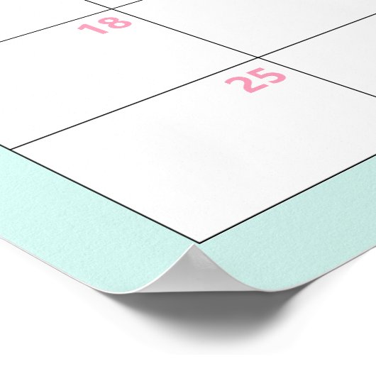 Retro Groovy Gok de Verwachte Datum Kalender Poster (Hoek)