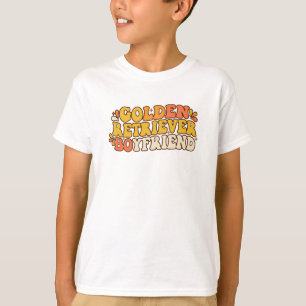 Retro Groovy Golden Retriever Vriend - 70s Typogra T-shirt