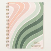 Retro Groovy Golfpatroon Planner (Voorkant)