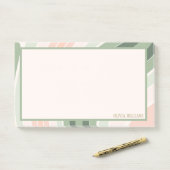 Retro Groovy Golfpatroon Post-it® Notes (Op bureau)