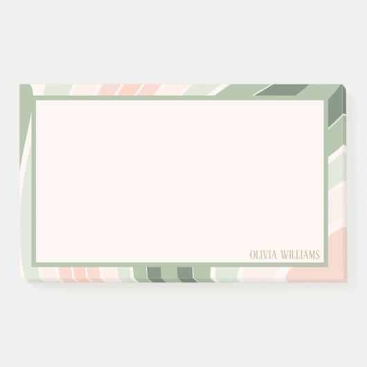 Retro Groovy Golfpatroon Post-it® Notes (Voorkant)