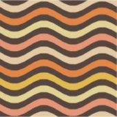 Retro Groovy Golven Naadloos Patroon Sticker (Voorkant)