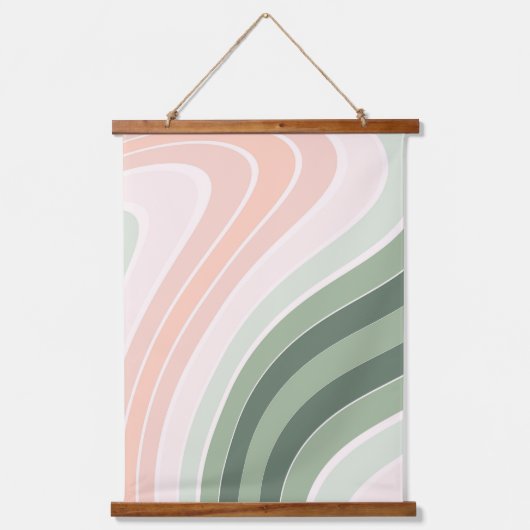 Retro Groovy golvend patroon Hangend Wandkleed (Voorkant)