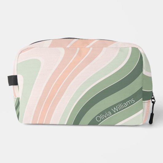 Retro Groovy golvend patroon Toilettasje (Voorkant)