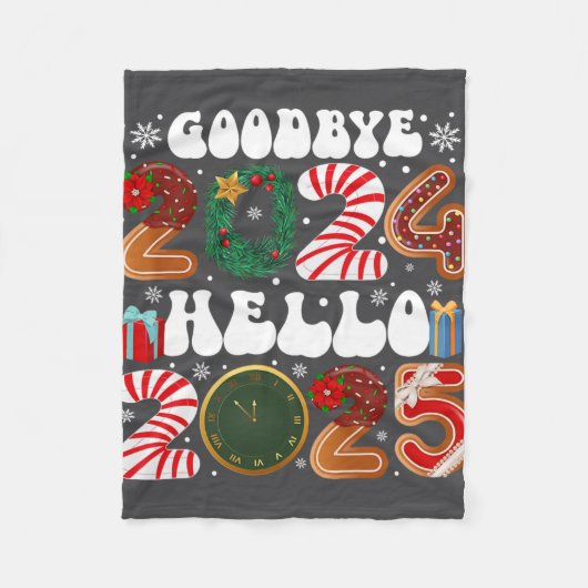 Retro Groovy Good Fleece Deken (Voorkant)