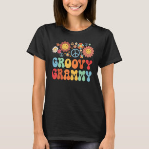 Retro Groovy Grammy Matching Family 1e verjaardag T-shirt