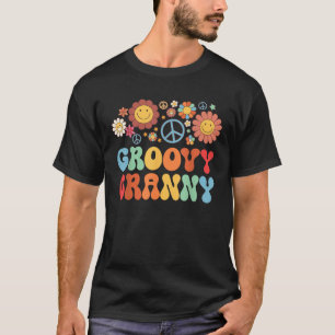 Retro Groovy Granny Matching Family 1e verjaardag T-shirt