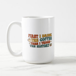 Retro groovy grappige geschenken voor geschiedenis koffiemok