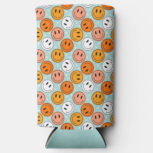 Retro groovy grappige glimlach emoji Koeler (Voorkant)