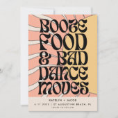 Retro Groovy Grappige Huwelijksfoto Save The Date (Voorkant)