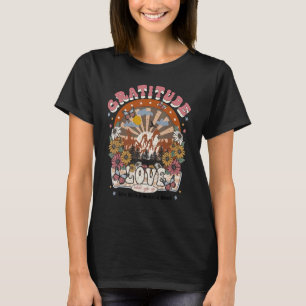 Retro Groovy Gratitude Love Outdoor Adventure Wild T-shirt