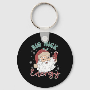 Retro Groovy Groot Nick Santa Energy Fun Kerstmis  Sleutelhanger