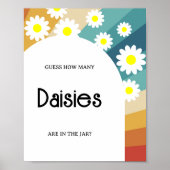 Retro Groovy - Guess how many DAISIES game Poster (Voorkant)